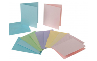 Otváracia pohľadnica s obálkou, A6, pastelové farby, 50 - 50 ks