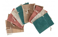 Textilné vrecúško, 10 x 13,5 cm, 5 farieb, 10 ks