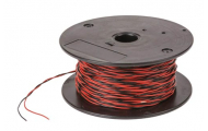 Dvojitý napájací drôt, 50 m, čierna/červená