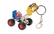 Kovová stavebnica kľúčenka Traktor