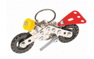 Kovová stavebnica kľúčenka Motocykel