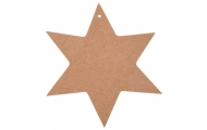 Hviezda z MDF,180 x 150 x 3,2 mm, prírodná, 1 ks