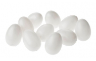 Plastové vajíčko, 45 x 60 mm, biele, 10 ks