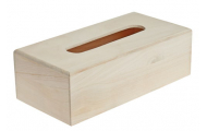 Drevená krabica na kozmetické obrúsky 27 x 7,5 x 13,5 cm 1 ks
