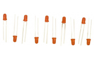 Sveteľné diódy (LED) 3 mm, červená, 10 ks