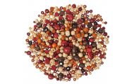 Drevené korálky, mix, 500 g, prírodné