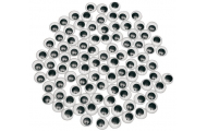Pohyblivé očká, okrúhle, 8 mm, 100 ks