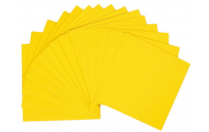Otváracia pohľadnica, 5 ks, žltá, 13,5 x 13,5 cm